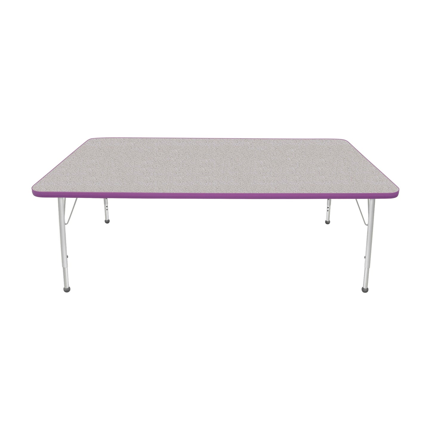 Mahar Creative Colors Large Rectangle Activity Table Preschool Height Adjustable Legs 72"W x 42"D x 17" - 25"H (MHR-4272LO)