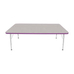Mahar Creative Colors Large Rectangle Activity Table Preschool Height Adjustable Legs 72