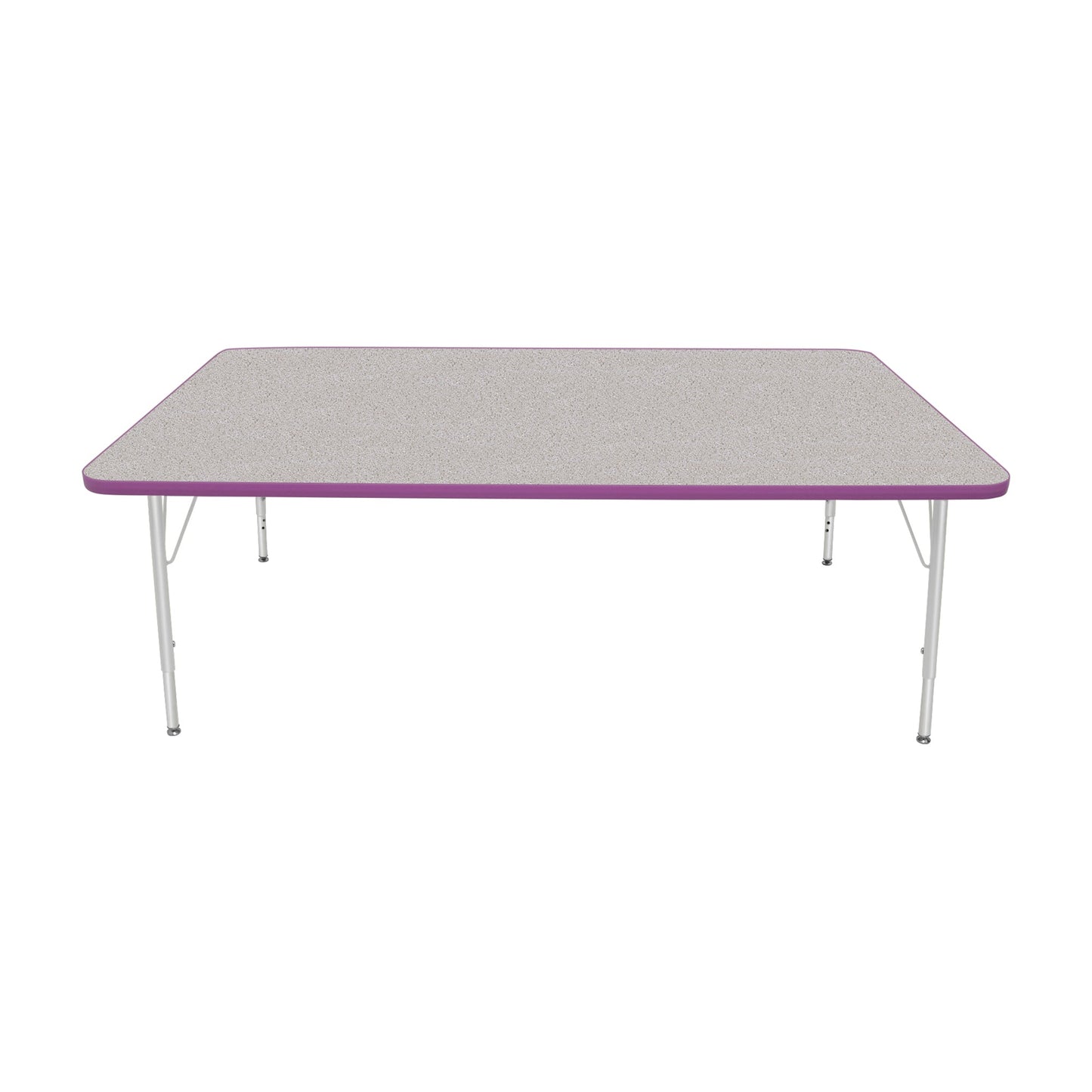 Mahar Creative Colors Large Rectangle Activity Table Preschool Height Adjustable Legs 72"W x 42"D x 17" - 25"H (MHR-4272LO)