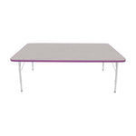 Mahar Creative Colors Large Rectangle Activity Table Preschool Height Adjustable Legs 72
