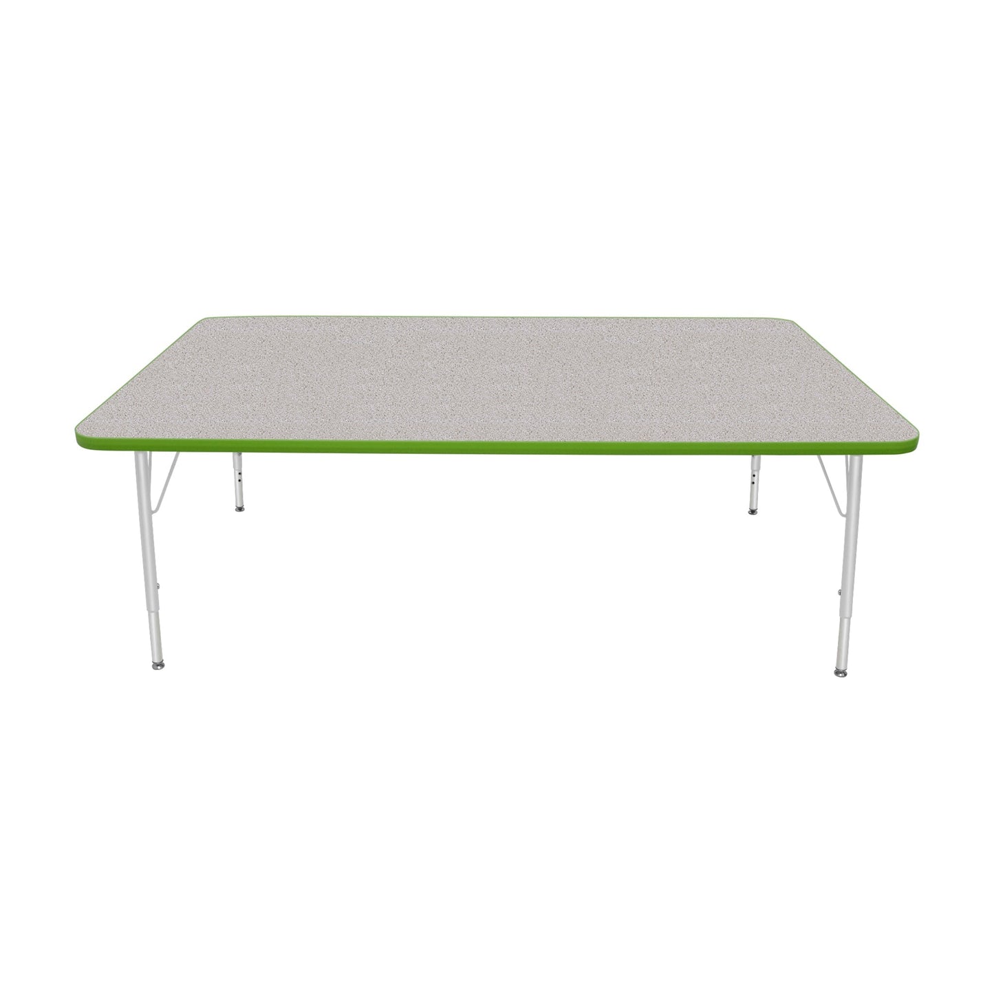 Mahar Creative Colors Large Rectangle Activity Table Preschool Height Adjustable Legs 72"W x 42"D x 17" - 25"H (MHR-4272LO)