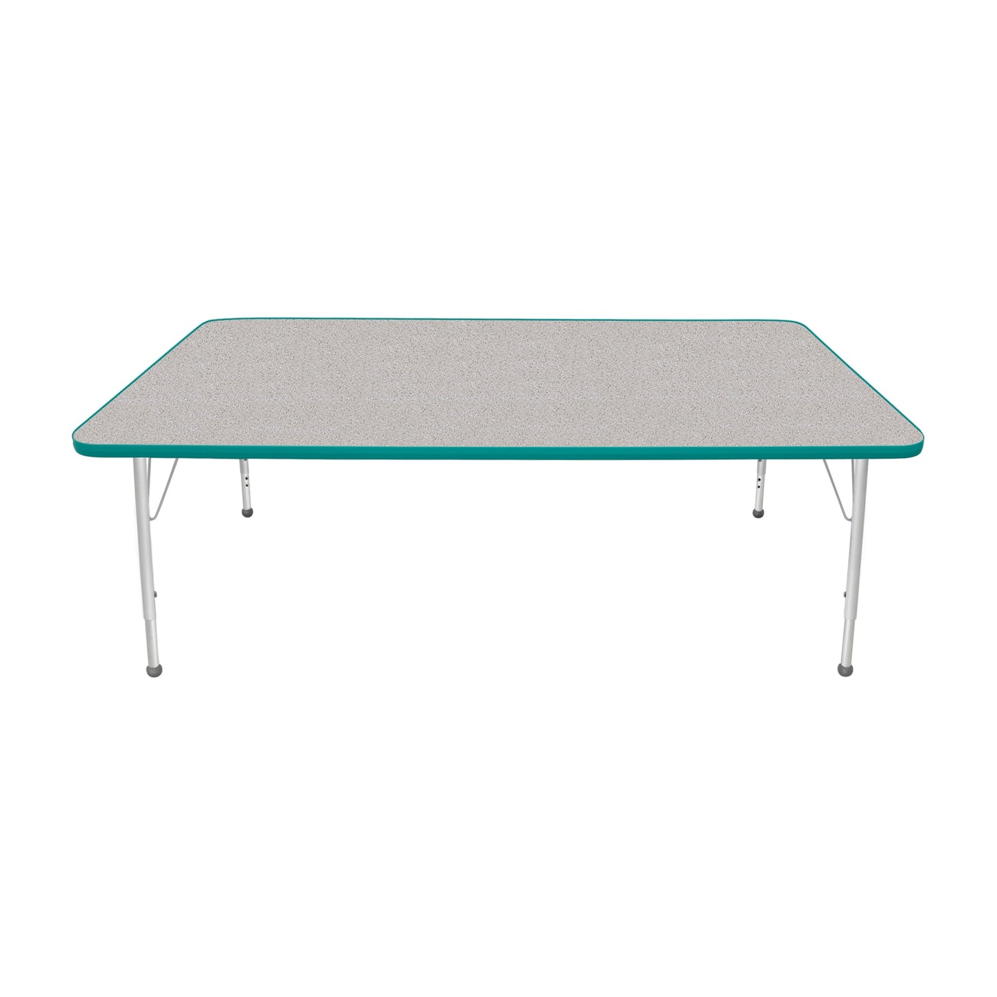 Mahar Creative Colors Large Rectangle Activity Table Preschool Height Adjustable Legs 72"W x 42"D x 17" - 25"H (MHR-4272LO)