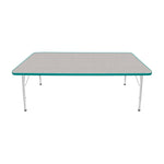 Mahar Creative Colors Large Rectangle Activity Table Preschool Height Adjustable Legs 72