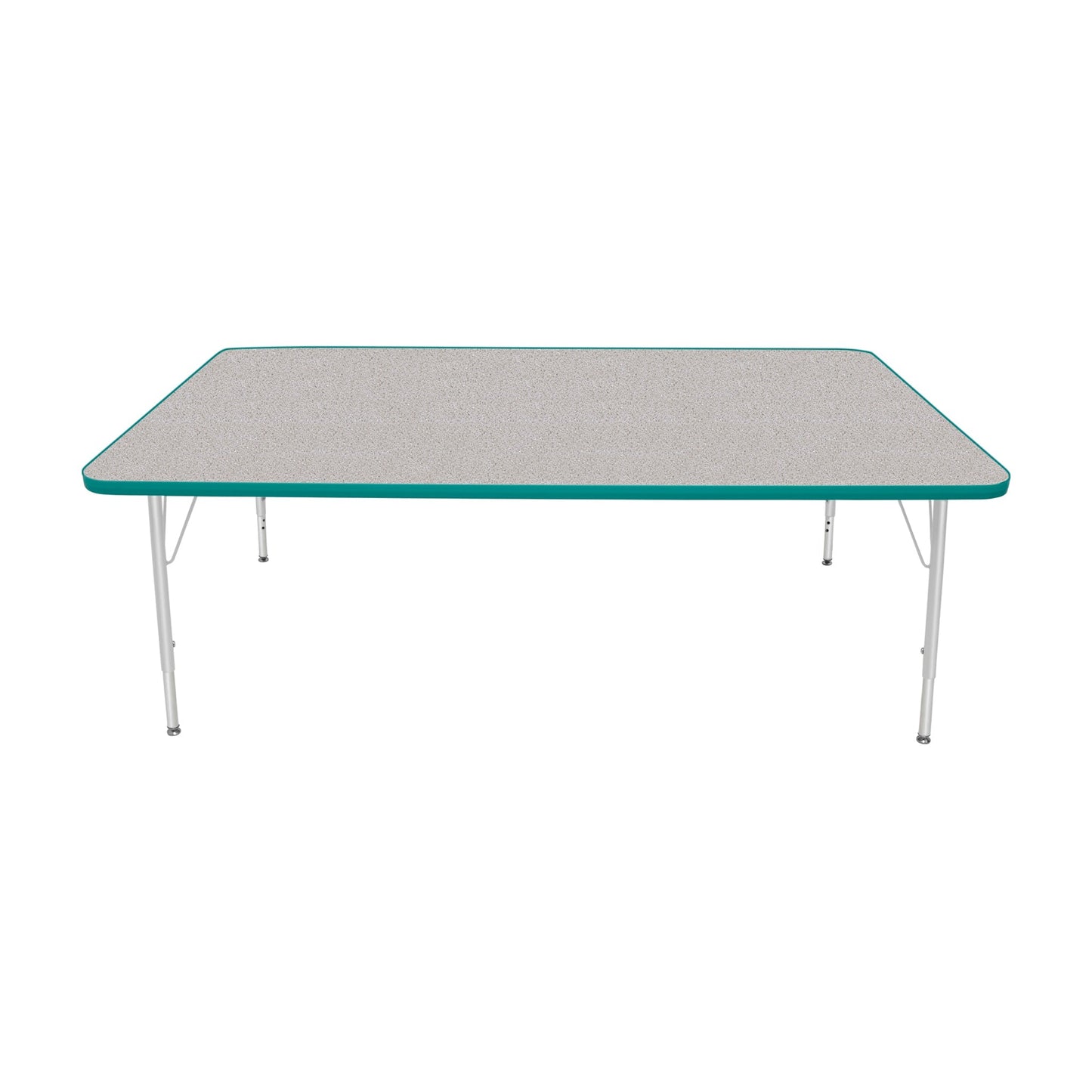 Mahar Creative Colors Large Rectangle Activity Table Preschool Height Adjustable Legs 72"W x 42"D x 17" - 25"H (MHR-4272LO)