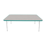 Mahar Creative Colors Large Rectangle Activity Table Preschool Height Adjustable Legs 72