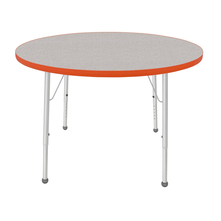 Mahar Creative Colors Round Activity Table Preschool Height Adjustable Legs 42"Dia x 17" - 25"H (MHR - 42RNLO) - SchoolOutlet