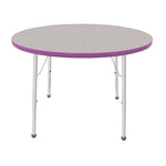 Mahar Creative Colors Round Activity Table Preschool Height Adjustable Legs 42