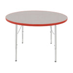 Mahar Creative Colors Round Activity Table Preschool Height Adjustable Legs 42