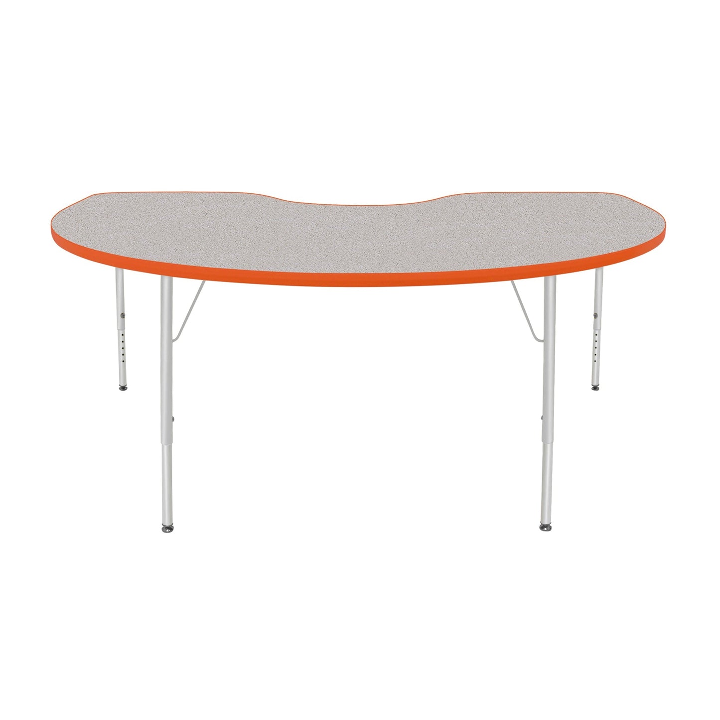 Mahar Creative Colors Kidney Activity Table Preschool Height Adjustable Legs 72"W x 48"D x 17" - 25"H (MHR-4872KLO)