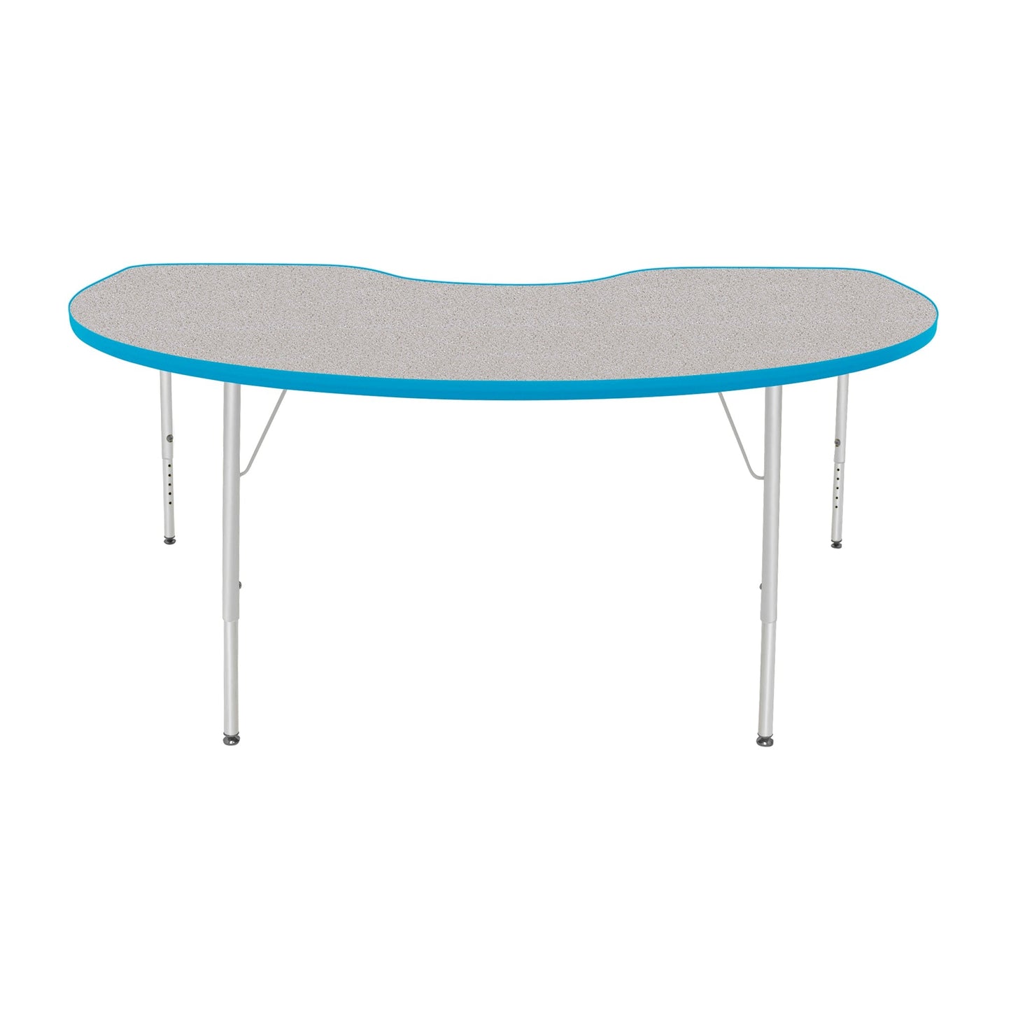 Mahar Creative Colors Kidney Activity Table Preschool Height Adjustable Legs 72"W x 48"D x 17" - 25"H (MHR-4872KLO)