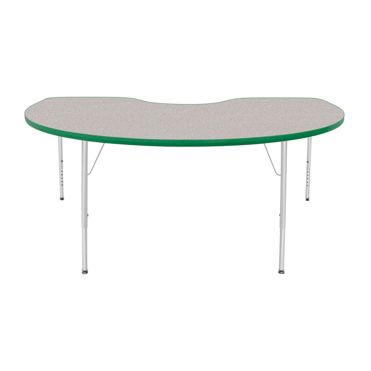 Mahar Creative Colors Kidney Activity Table Preschool Height Adjustable Legs 72"W x 48"D x 17" - 25"H (MHR-4872KLO)
