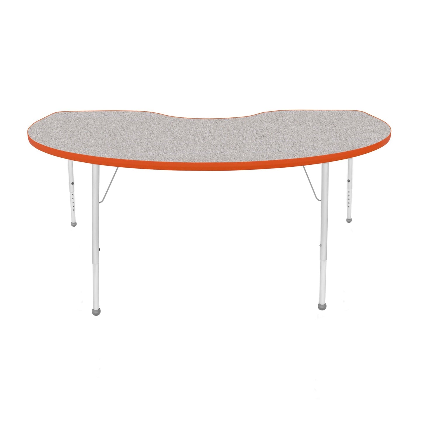 Mahar Creative Colors Kidney Activity Table Preschool Height Adjustable Legs 72"W x 48"D x 17" - 25"H (MHR - 4872KLO) - SchoolOutlet