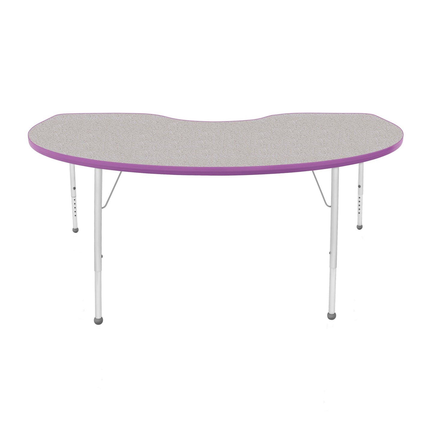 Mahar Creative Colors Kidney Activity Table Preschool Height Adjustable Legs 72"W x 48"D x 17" - 25"H (MHR-4872KLO)