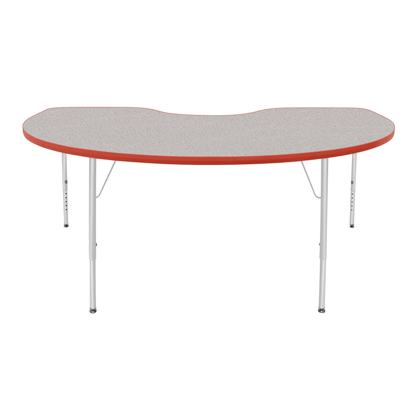 Mahar Creative Colors Kidney Activity Table Preschool Height Adjustable Legs 72"W x 48"D x 17" - 25"H (MHR-4872KLO)