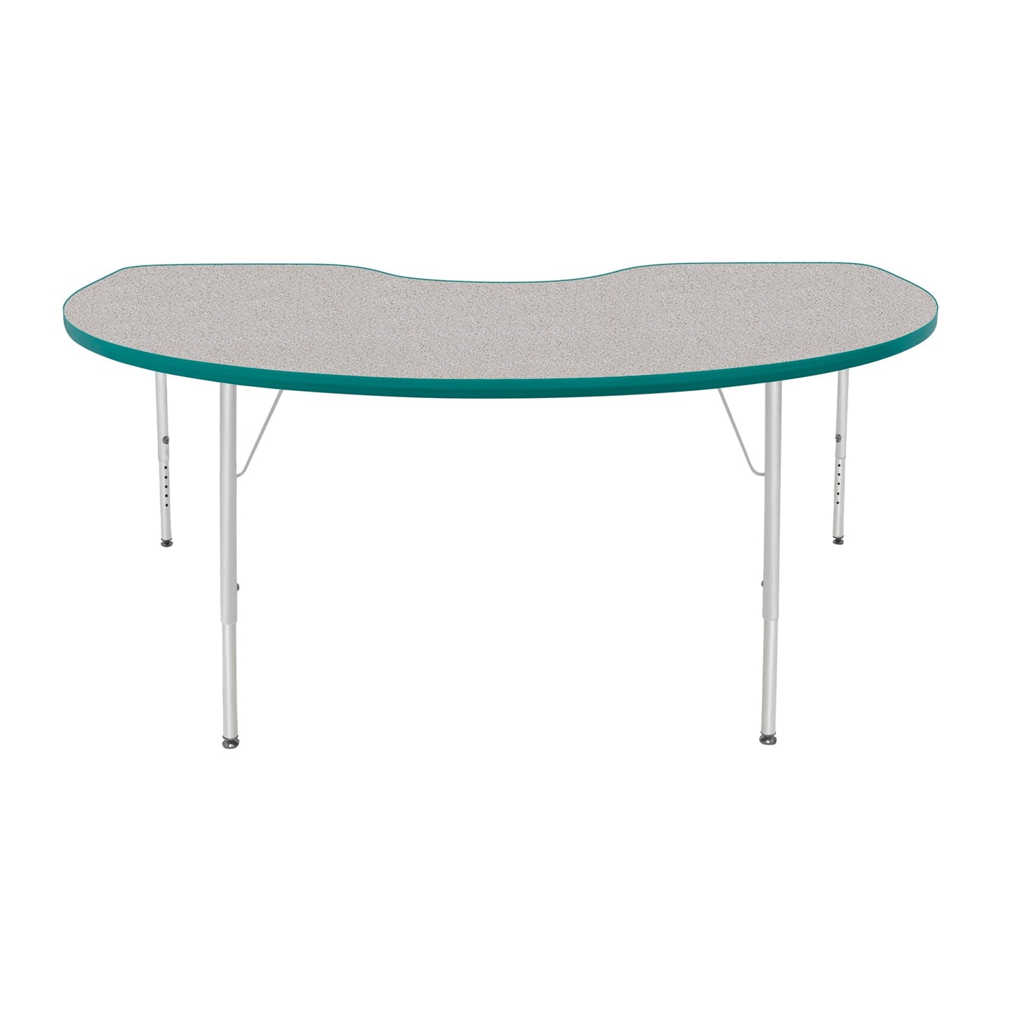 Mahar Creative Colors Kidney Activity Table Preschool Height Adjustable Legs 72"W x 48"D x 17" - 25"H (MHR-4872KLO)