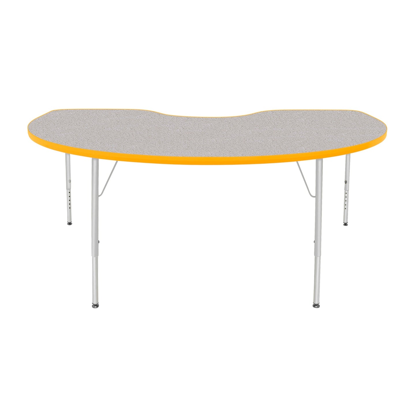 Mahar Creative Colors Kidney Activity Table Preschool Height Adjustable Legs 72"W x 48"D x 17" - 25"H (MHR-4872KLO)