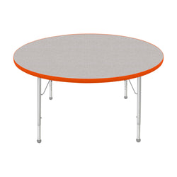 Mahar Creative Colors Round Activity Table Preschool Height Adjustable Legs 48"Dia x 17" - 25"H (MHR-48RNLO)