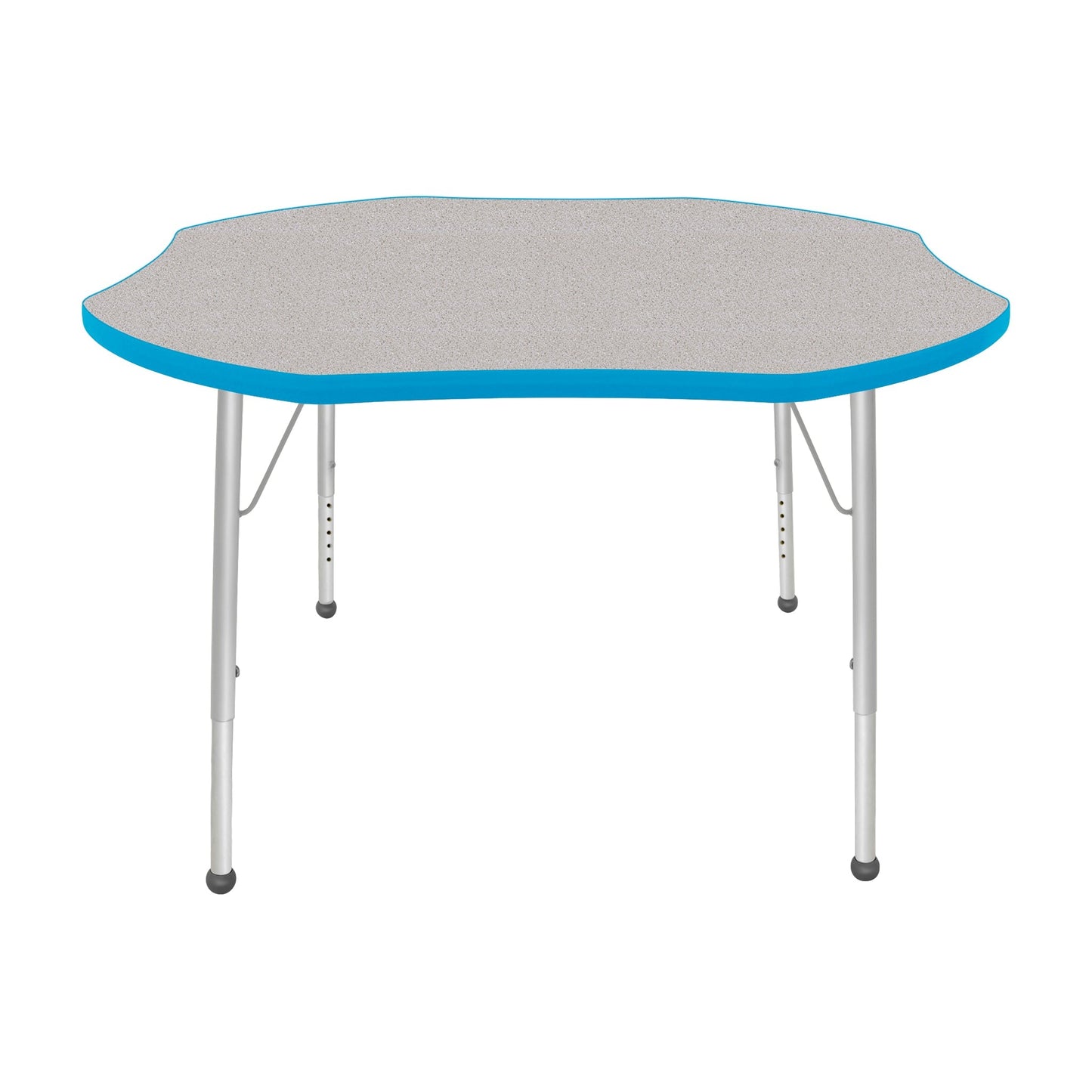 Mahar Creative Colors Shamrock Activity Table Preschool Height Adjustable Legs 48"Dia x 17" - 25"H (MHR-48SRLO)
