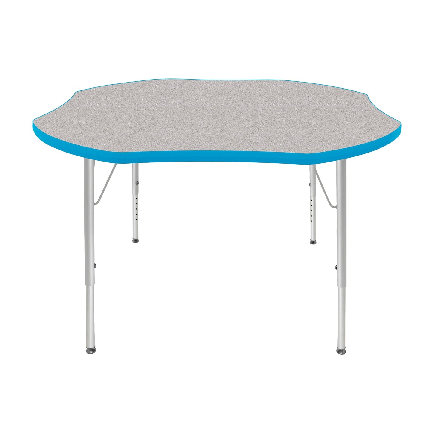 Mahar Creative Colors Shamrock Activity Table Preschool Height Adjustable Legs 48"Dia x 17" - 25"H (MHR-48SRLO)