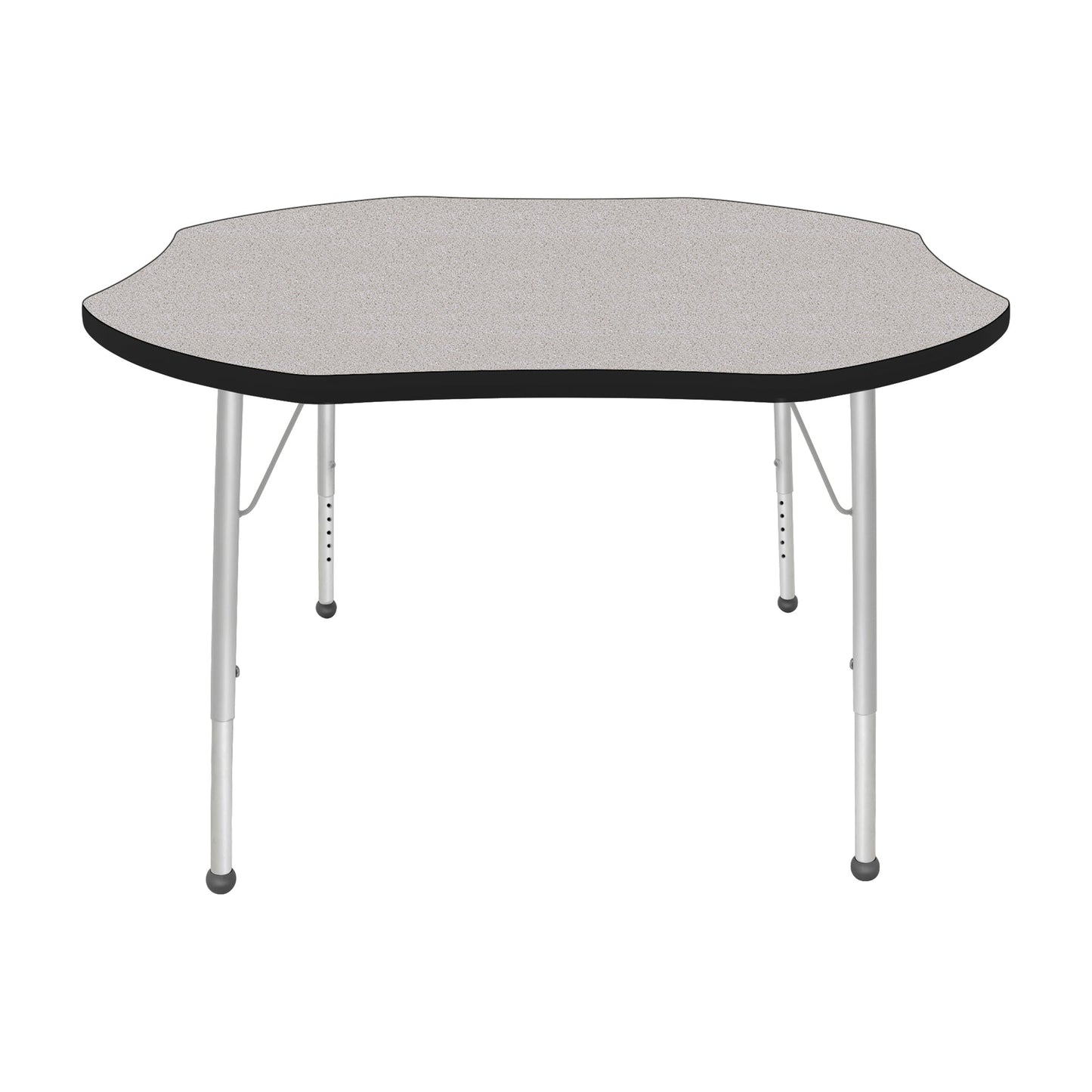 Mahar Creative Colors Shamrock Activity Table Preschool Height Adjustable Legs 48"Dia x 17" - 25"H (MHR-48SRLO)