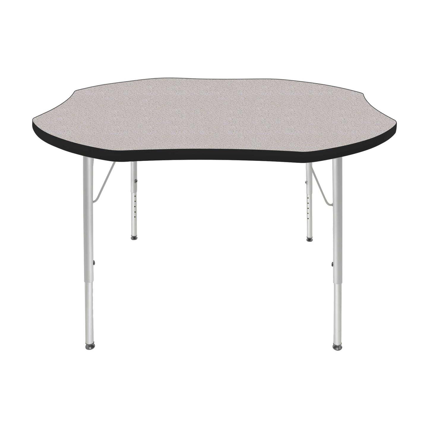 Mahar Creative Colors Shamrock Activity Table Preschool Height Adjustable Legs 48"Dia x 17" - 25"H (MHR-48SRLO)