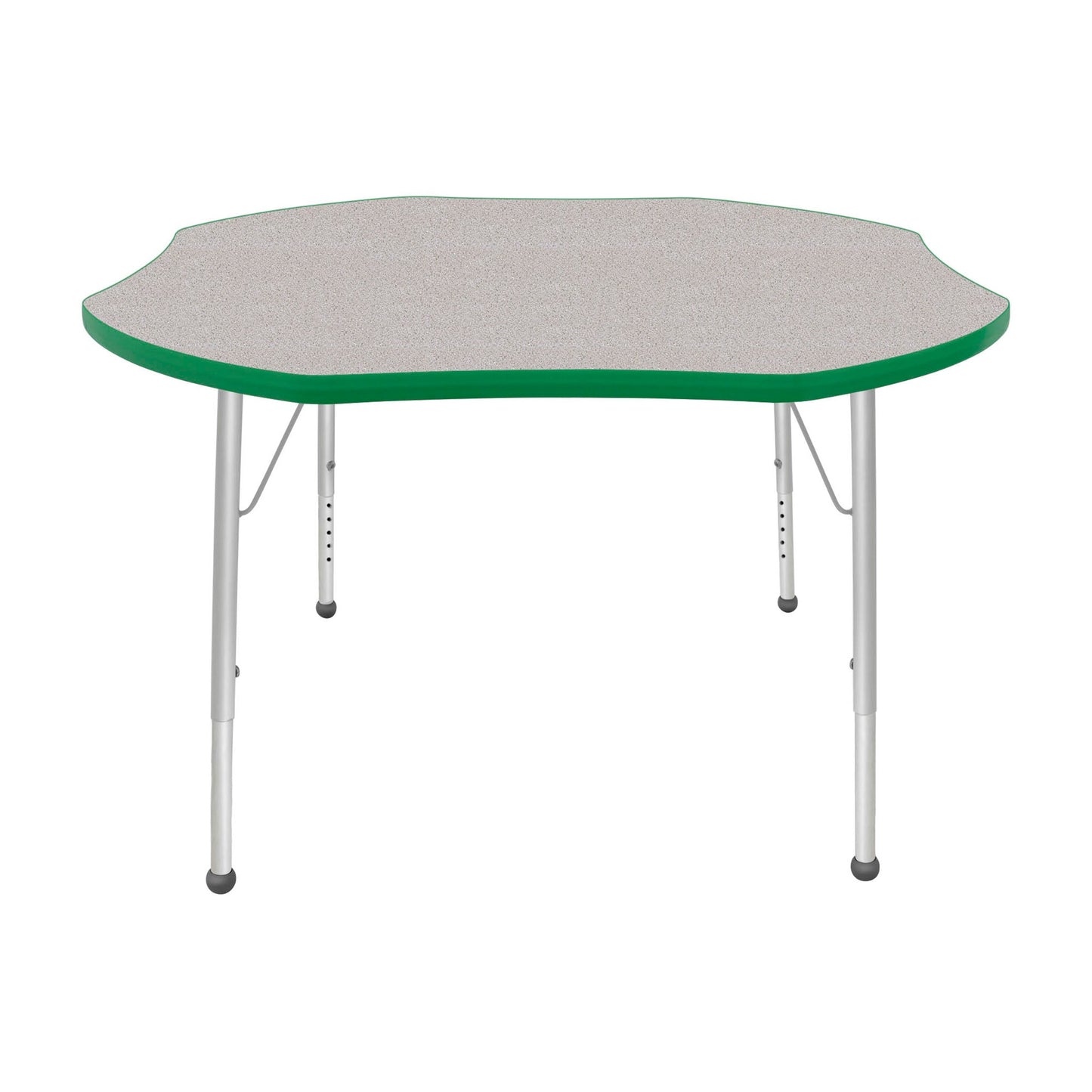 Mahar Creative Colors Shamrock Activity Table Preschool Height Adjustable Legs 48"Dia x 17" - 25"H (MHR-48SRLO)