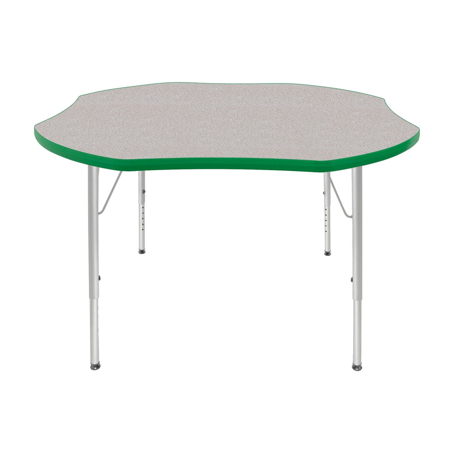 Mahar Creative Colors Shamrock Activity Table Preschool Height Adjustable Legs 48"Dia x 17" - 25"H (MHR-48SRLO)