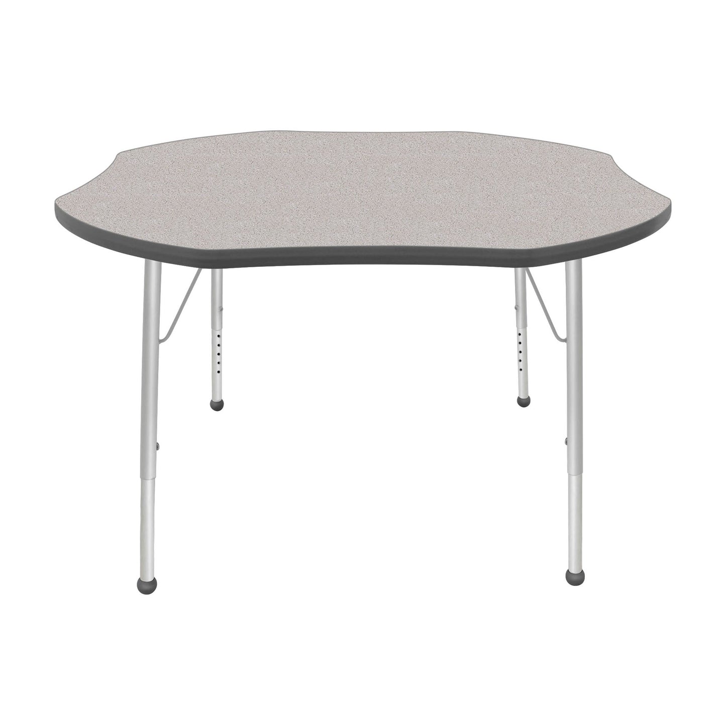 Mahar Creative Colors Shamrock Activity Table Preschool Height Adjustable Legs 48"Dia x 17" - 25"H (MHR-48SRLO)