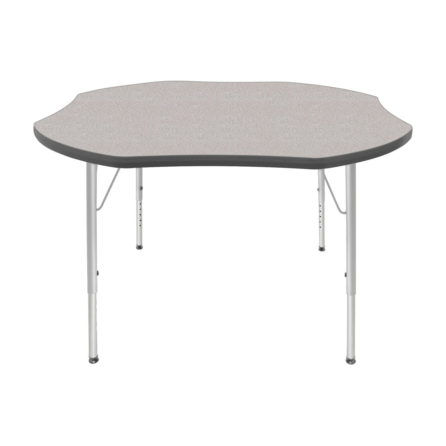 Mahar Creative Colors Shamrock Activity Table Preschool Height Adjustable Legs 48"Dia x 17" - 25"H (MHR-48SRLO)