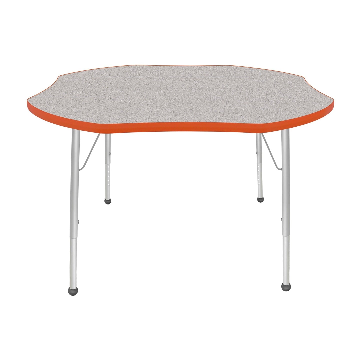 Mahar Creative Colors Shamrock Activity Table Preschool Height Adjustable Legs 48"Dia x 17" - 25"H (MHR - 48SRLO) - SchoolOutlet