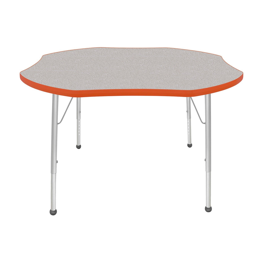 Mahar Creative Colors Shamrock Activity Table Preschool Height Adjustable Legs 48"Dia x 17" - 25"H (MHR - 48SRLO) - SchoolOutlet