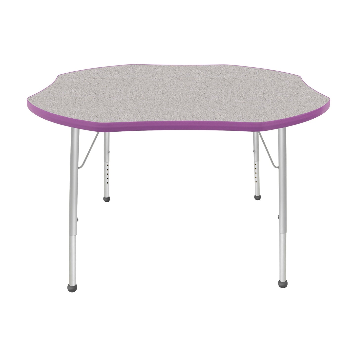 Mahar Creative Colors Shamrock Activity Table Preschool Height Adjustable Legs 48"Dia x 17" - 25"H (MHR-48SRLO)