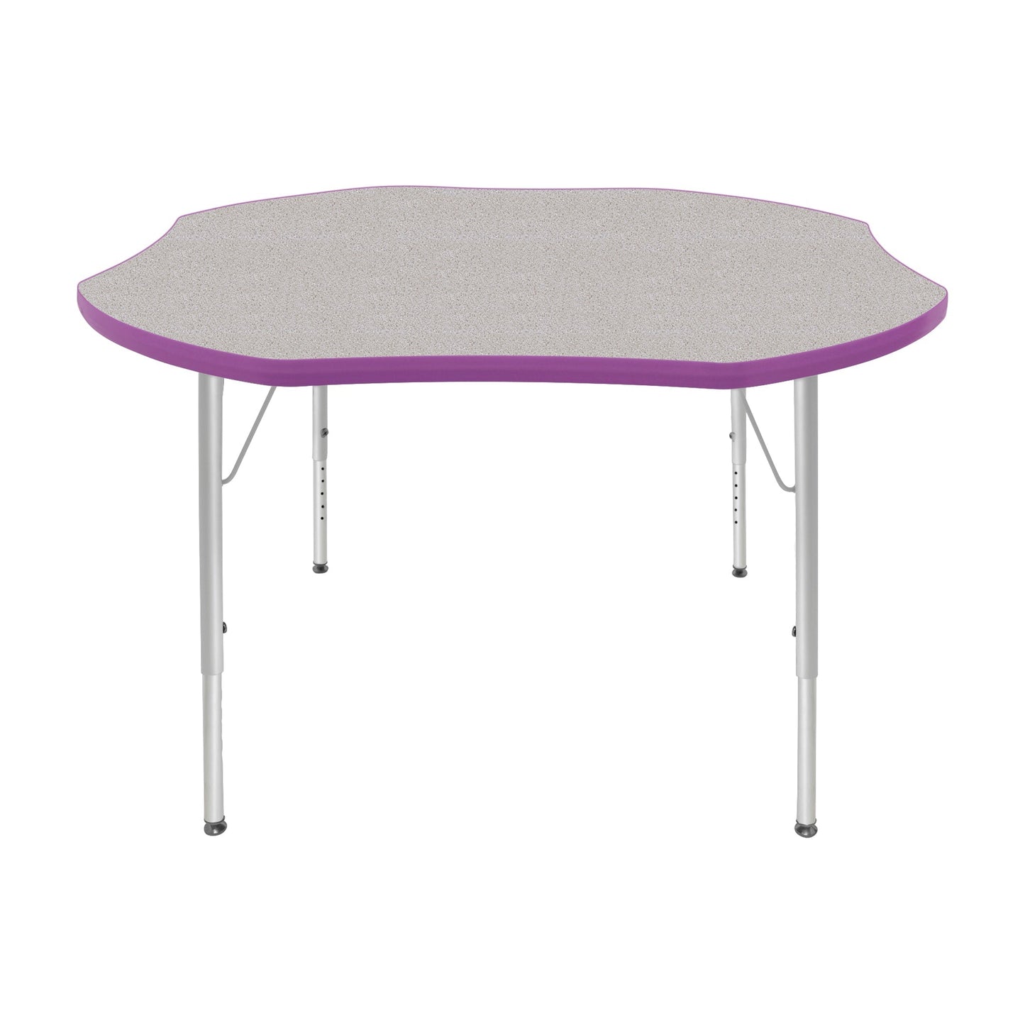 Mahar Creative Colors Shamrock Activity Table Preschool Height Adjustable Legs 48"Dia x 17" - 25"H (MHR-48SRLO)