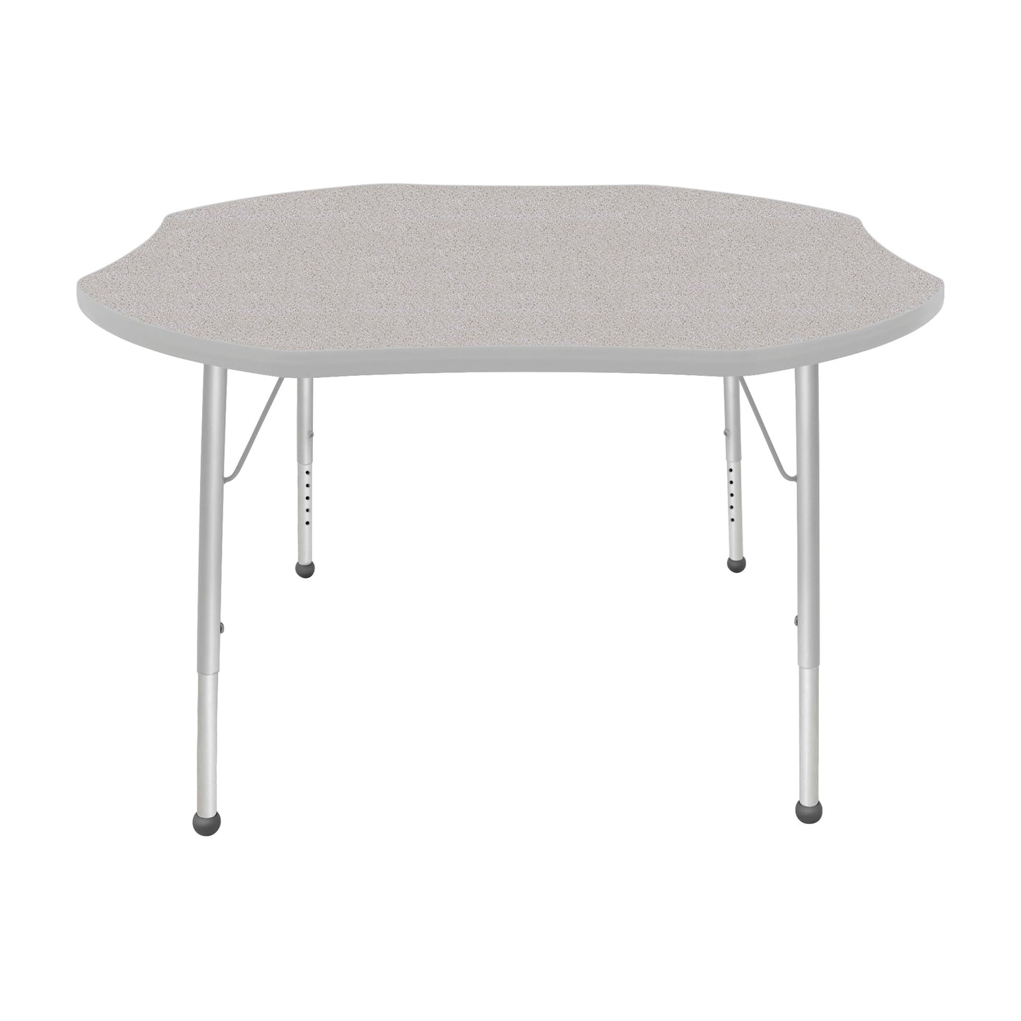 Mahar Creative Colors Shamrock Activity Table Preschool Height Adjustable Legs 48"Dia x 17" - 25"H (MHR-48SRLO)
