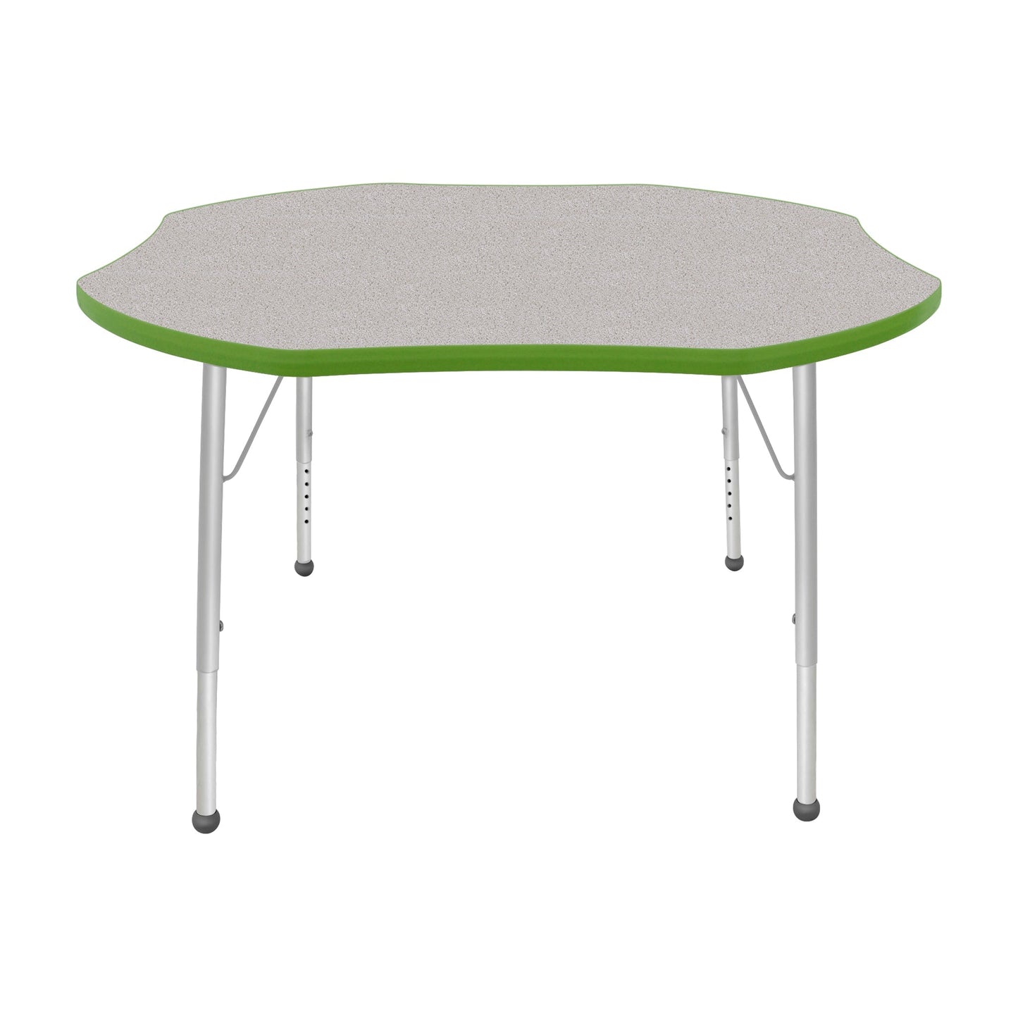 Mahar Creative Colors Shamrock Activity Table Preschool Height Adjustable Legs 48"Dia x 17" - 25"H (MHR-48SRLO)