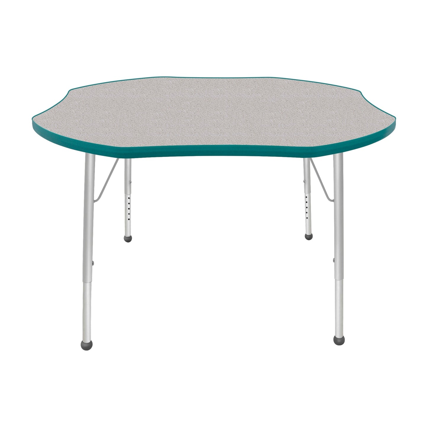Mahar Creative Colors Shamrock Activity Table Preschool Height Adjustable Legs 48"Dia x 17" - 25"H (MHR-48SRLO)