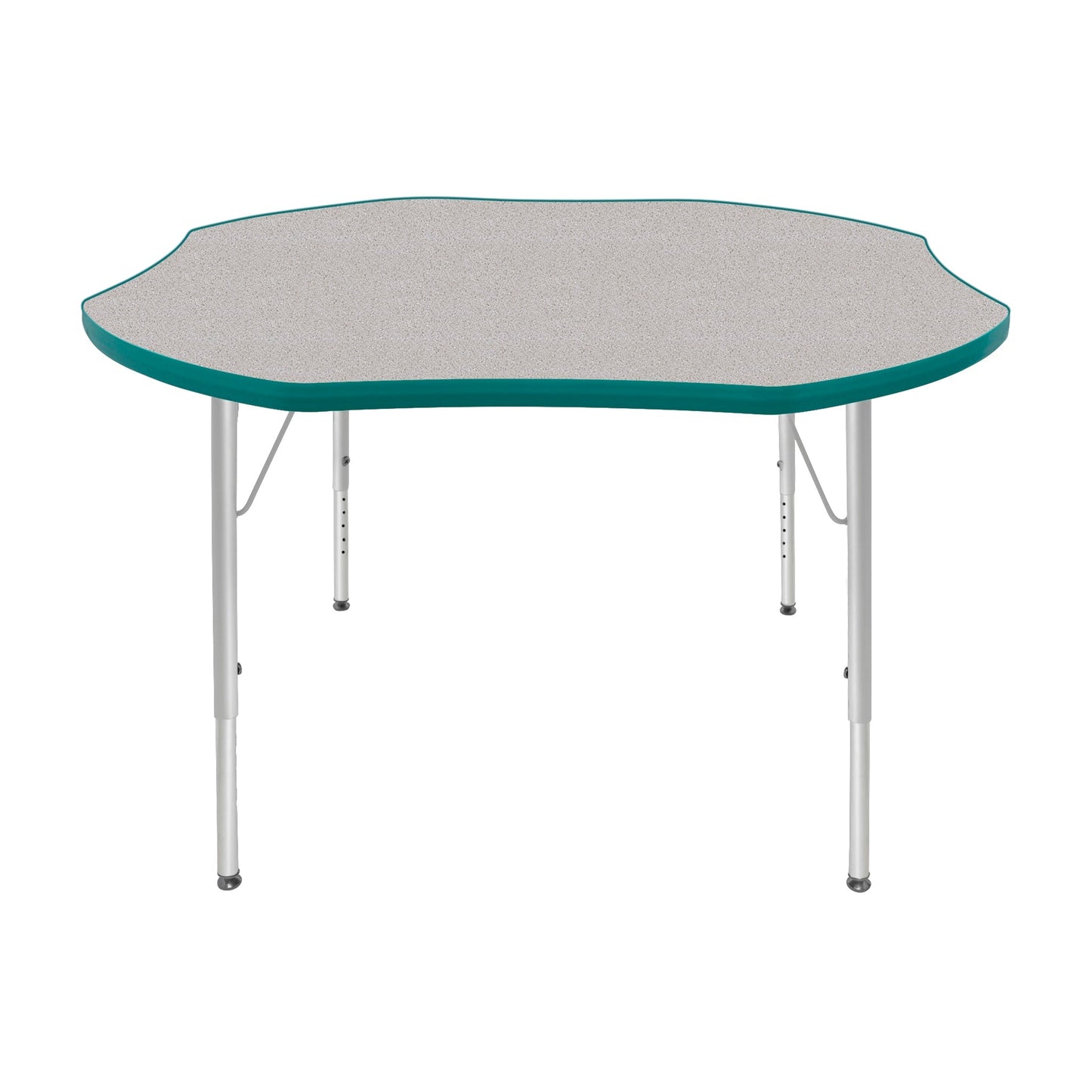 Mahar Creative Colors Shamrock Activity Table Preschool Height Adjustable Legs 48"Dia x 17" - 25"H (MHR-48SRLO)
