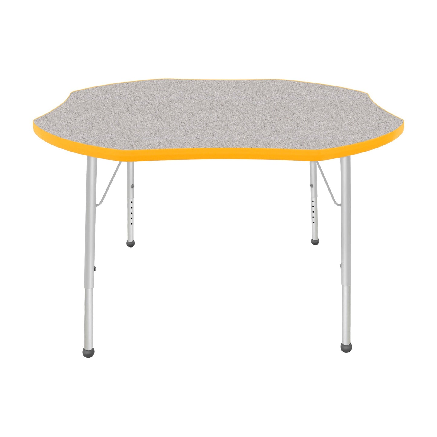 Mahar Creative Colors Shamrock Activity Table Preschool Height Adjustable Legs 48"Dia x 17" - 25"H (MHR-48SRLO)