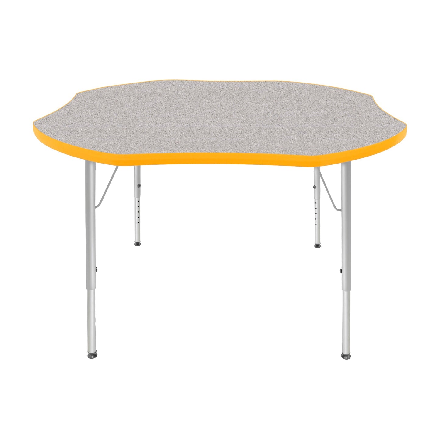 Mahar Creative Colors Shamrock Activity Table Preschool Height Adjustable Legs 48"Dia x 17" - 25"H (MHR-48SRLO)