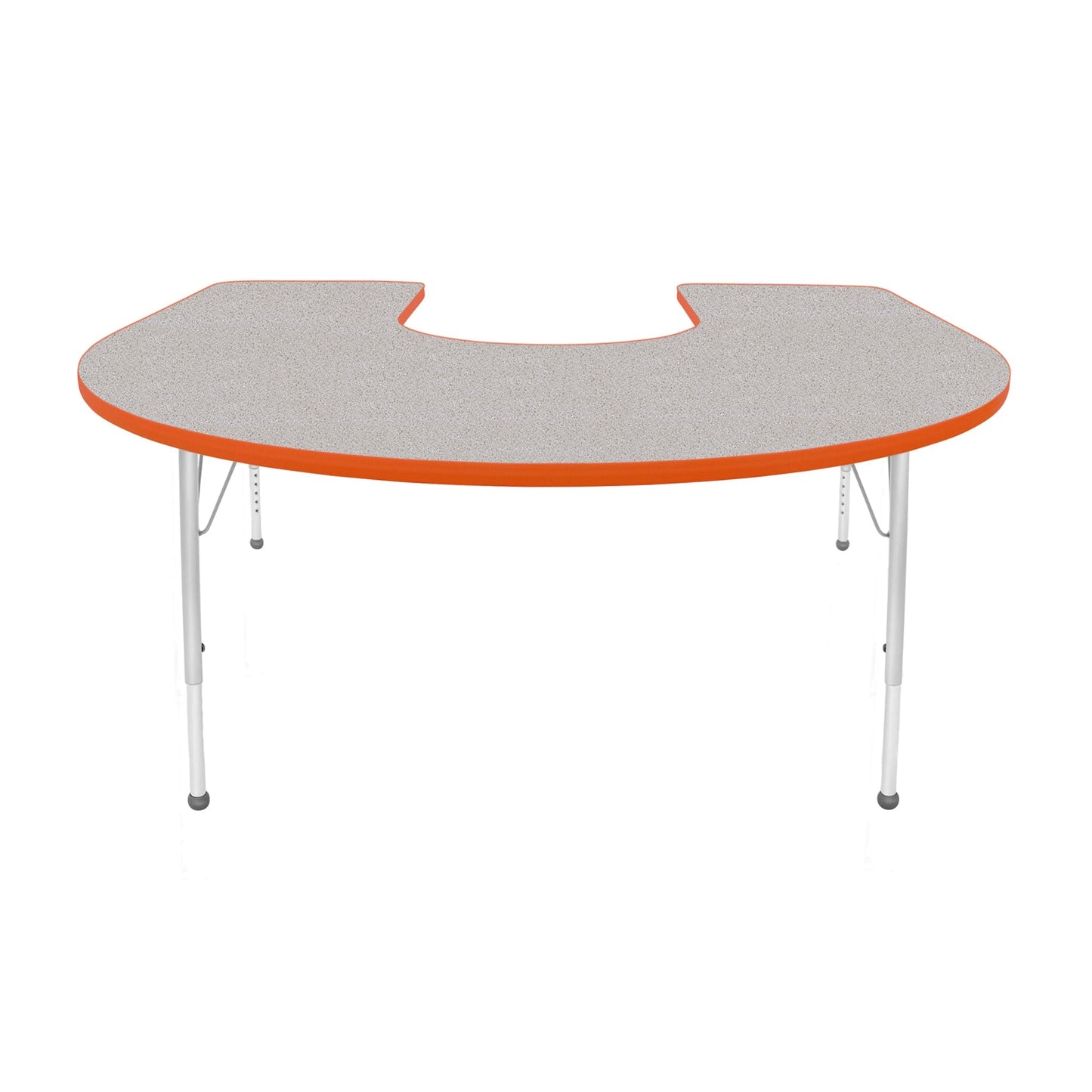 Mahar Creative Colors Horseshoe Activity Table Preschool Height Adjustable Legs 66"W x 60"D x 17" - 25"H (MHR-6066HLO)
