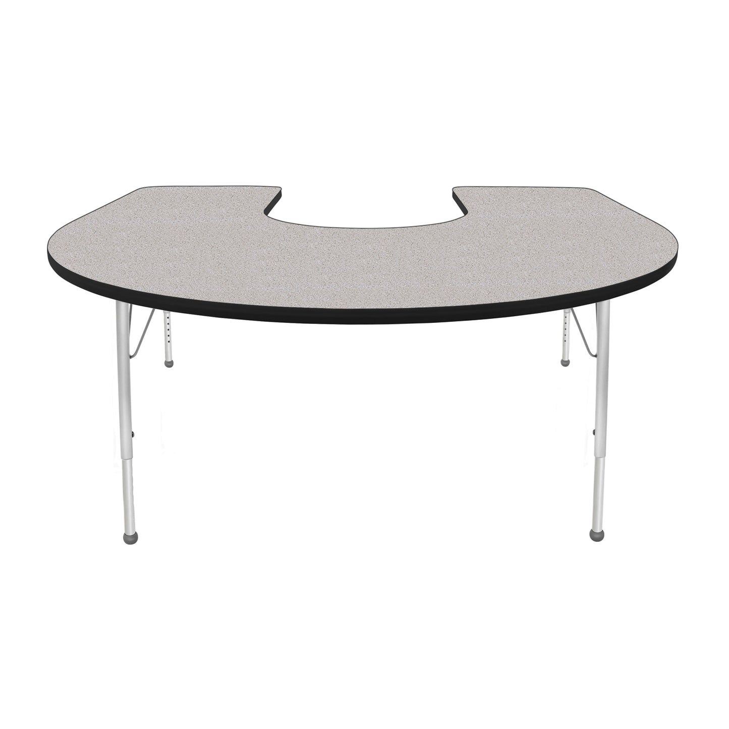 Mahar Creative Colors Horseshoe Activity Table Preschool Height Adjustable Legs 66"W x 60"D x 17" - 25"H (MHR-6066HLO)