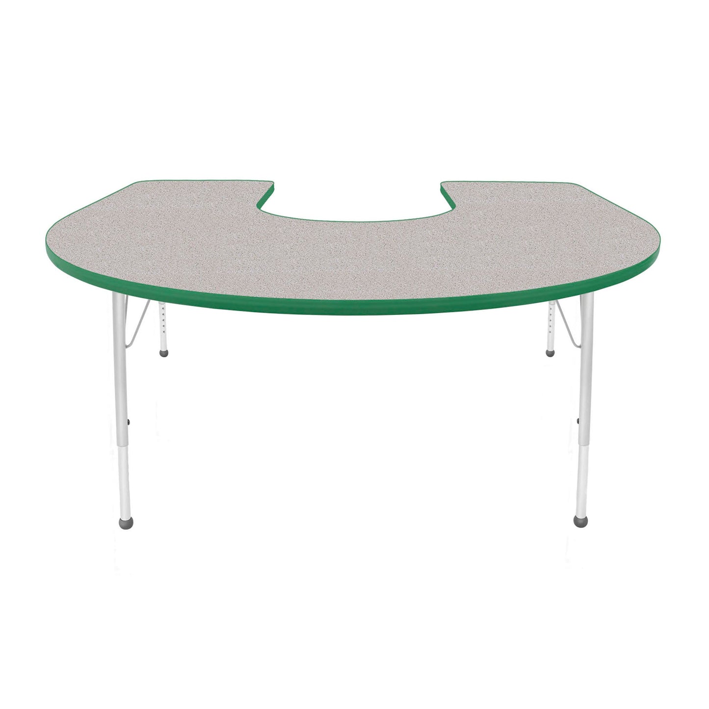 Mahar Creative Colors Horseshoe Activity Table Preschool Height Adjustable Legs 66"W x 60"D x 17" - 25"H (MHR-6066HLO)