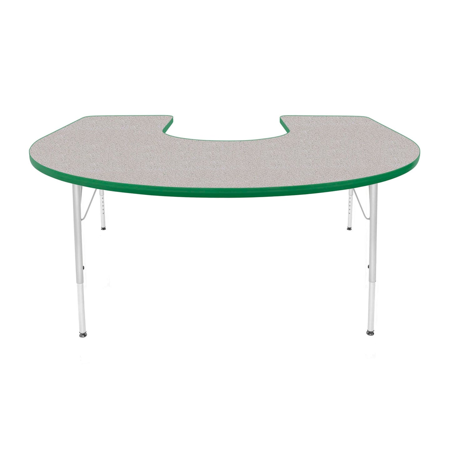 Mahar Creative Colors Horseshoe Activity Table Preschool Height Adjustable Legs 66"W x 60"D x 17" - 25"H (MHR-6066HLO)