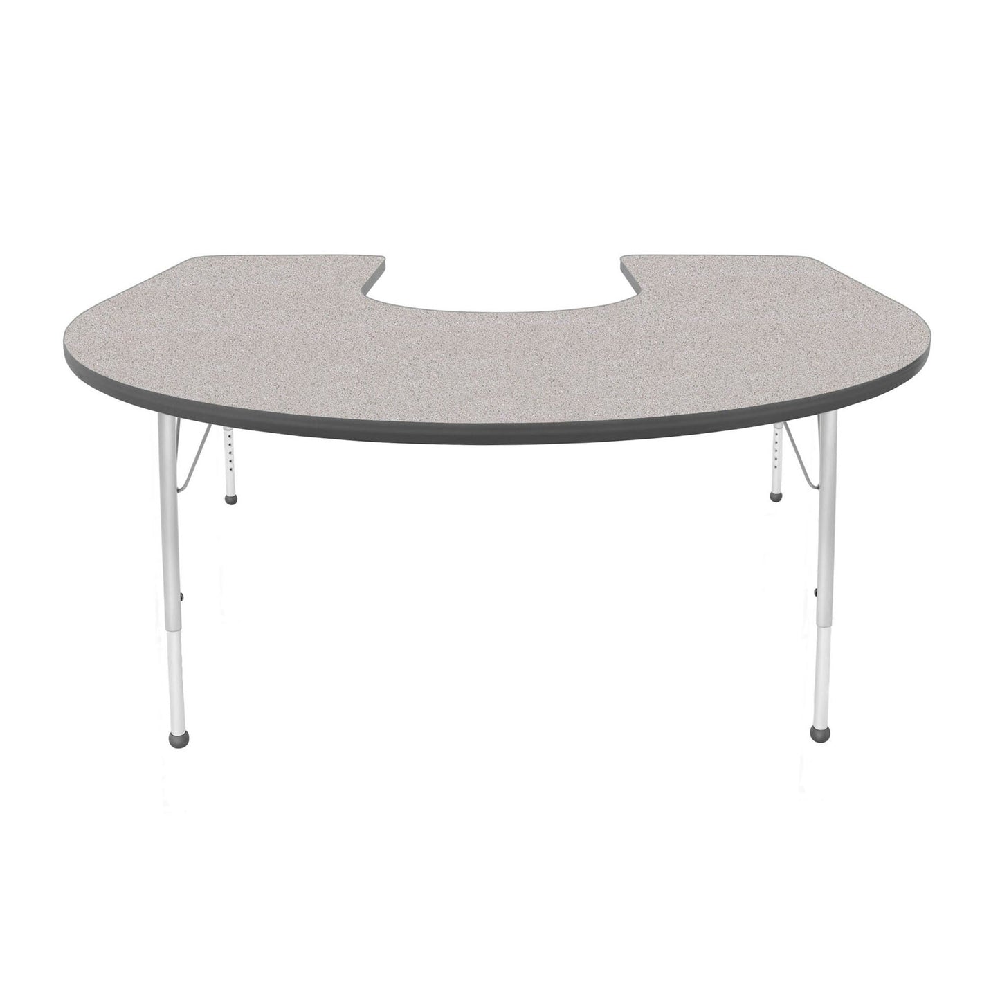Mahar Creative Colors Horseshoe Activity Table Preschool Height Adjustable Legs 66"W x 60"D x 17" - 25"H (MHR-6066HLO)