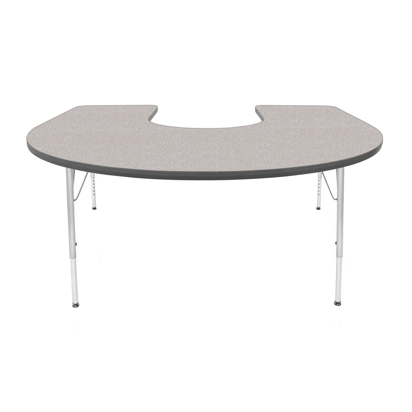 Mahar Creative Colors Horseshoe Activity Table Preschool Height Adjustable Legs 66"W x 60"D x 17" - 25"H (MHR-6066HLO)
