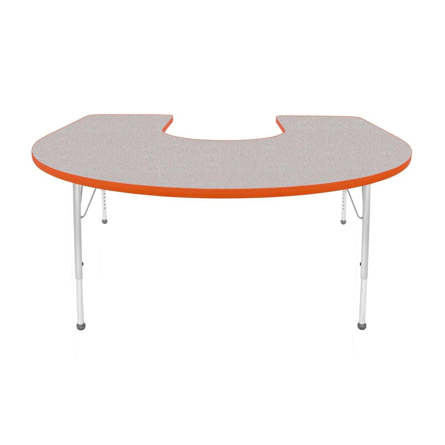 Mahar Creative Colors Horseshoe Activity Table Preschool Height Adjustable Legs 66"W x 60"D x 17" - 25"H (MHR - 6066HLO) - SchoolOutlet