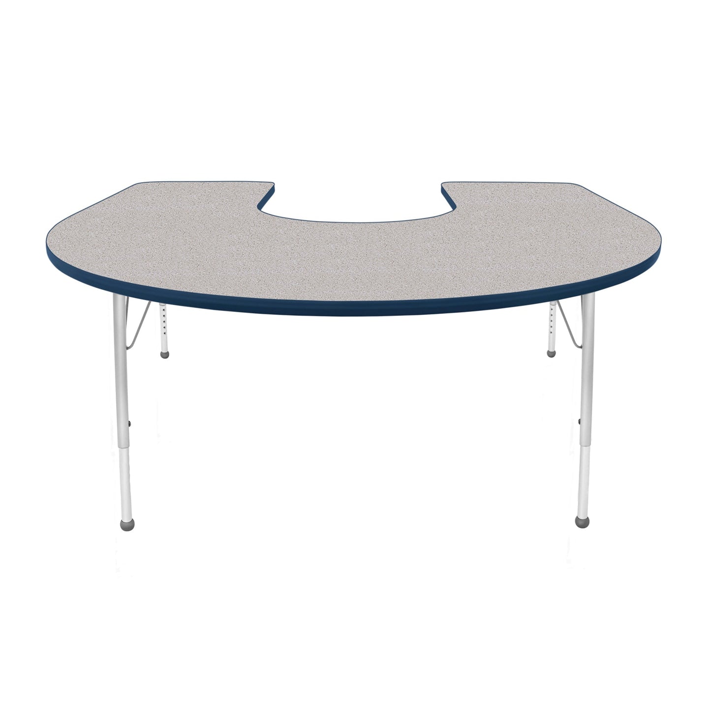 Mahar Creative Colors Horseshoe Activity Table Preschool Height Adjustable Legs 66"W x 60"D x 17" - 25"H (MHR-6066HLO)