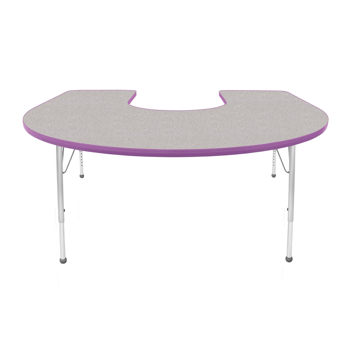 Mahar Creative Colors Horseshoe Activity Table Preschool Height Adjustable Legs 66"W x 60"D x 17" - 25"H (MHR-6066HLO)