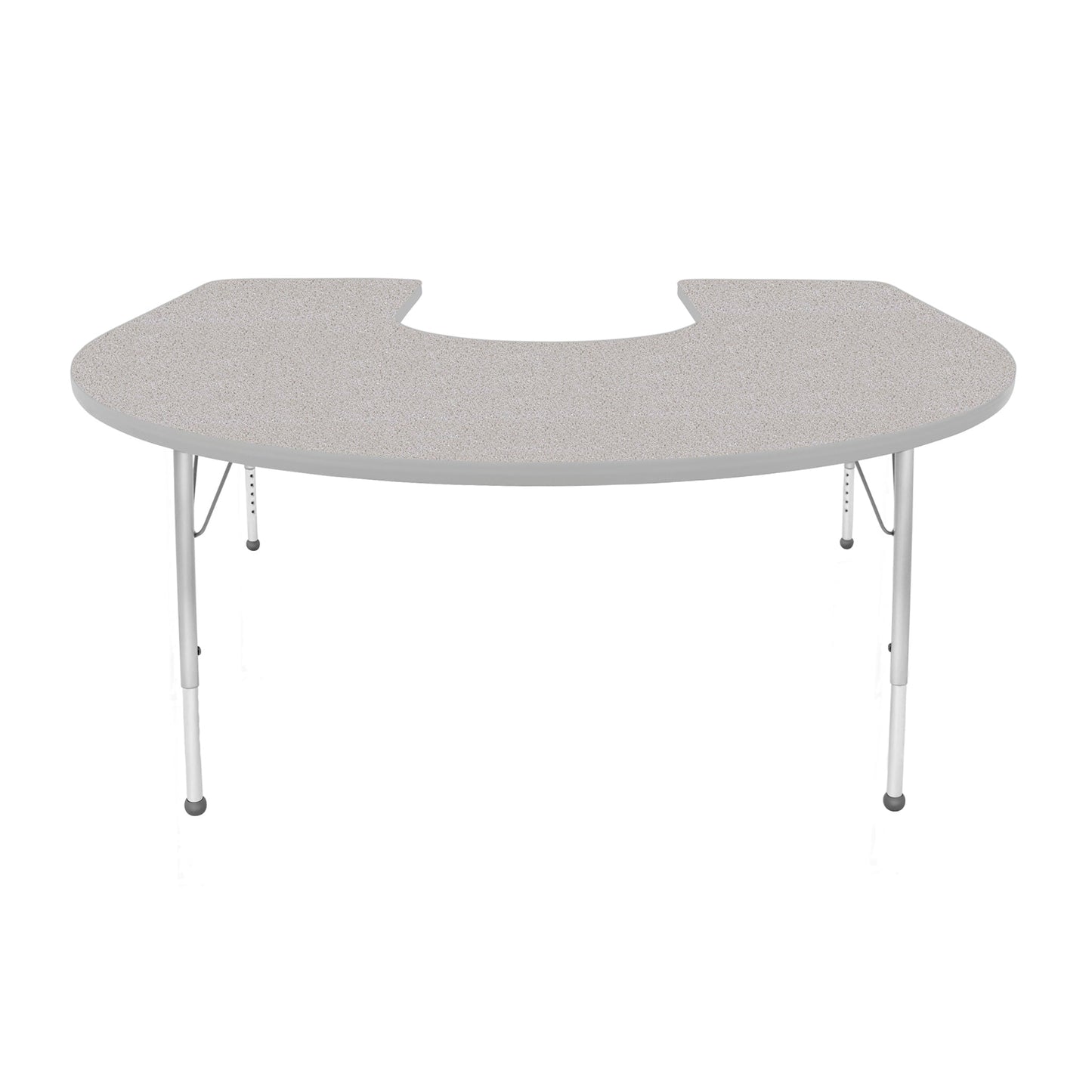Mahar Creative Colors Horseshoe Activity Table Preschool Height Adjustable Legs 66"W x 60"D x 17" - 25"H (MHR-6066HLO)