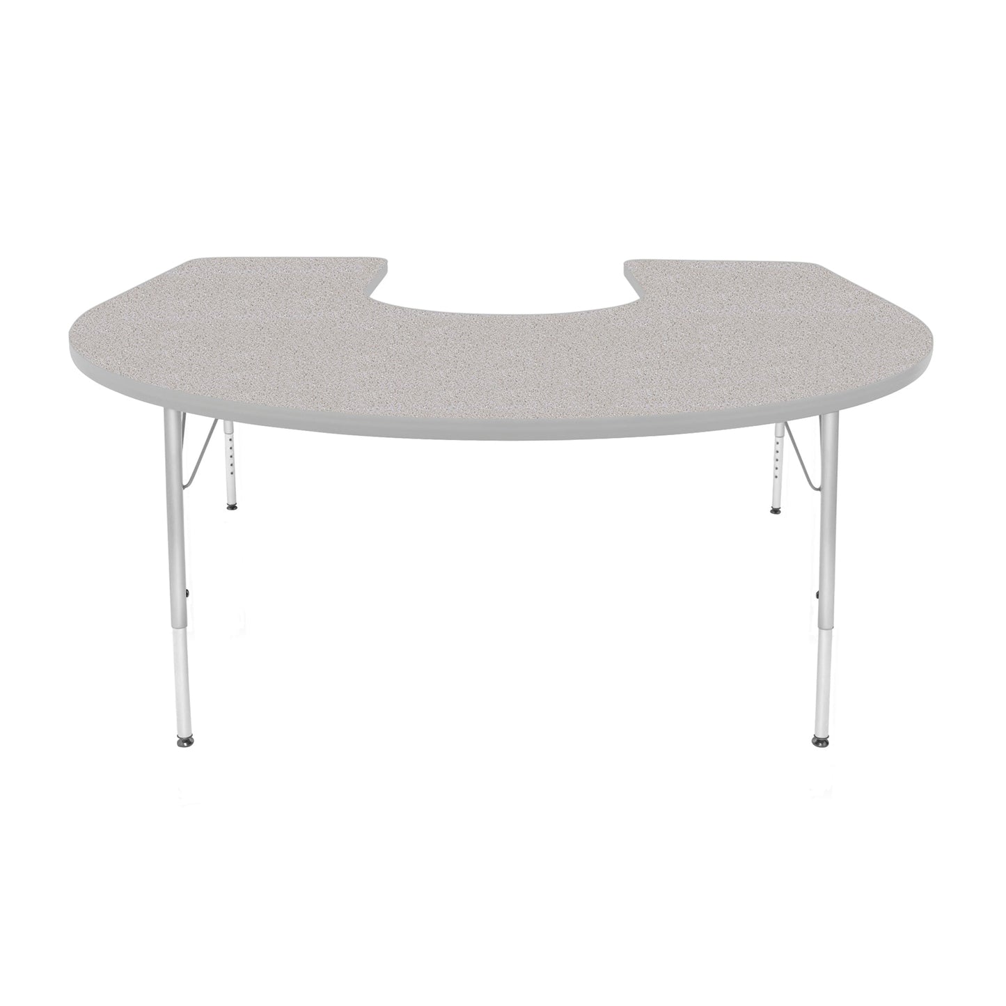 Mahar Creative Colors Horseshoe Activity Table Preschool Height Adjustable Legs 66"W x 60"D x 17" - 25"H (MHR-6066HLO)